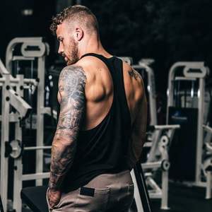 Débardeur Homme en Polyester et Coton de Qualité Supérieure, Vente en Gros, Logo Personnalisé, Débardeur de Sport, Saison Estivale, Coton Confortable - Product Image 2