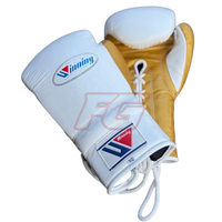 Conjunto de Boxeo Profesional de Cuero Vacuno con Cierre de Gancho y Bucle, Diseño Personalizado, Alta Calidad, Absorbe la Humedad