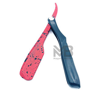 มีดโกนหนวดตรงสำหรับช่างตัดผม เครื่องมือโกนหนวดสำหรับผู้ชาย โกนแบบเปียก ตัดเส้นขอบเครา ใบมีดเปลี่ยนได้ ทนทานสูง - Product Image 4