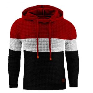 Sweat à capuche oversize confortable pour hommes, sweat-shirt chaud d'automne avec épissure Basics New Fashionable Fleece Top - Product Image 5