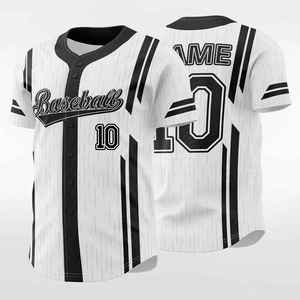 Camiseta Deportiva de Béisbol con Cuello en V para Hombre, Camisetas con Botones Completos, Transpirables, Antibacterianas, con Estampado Sublimado, Nombre del Jugador, Equipo Personalizado - Product Image 2