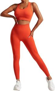Tenue de yoga et de fitness pour femmes, style streetwear, respirante, imprimée, automne-hiver, soutien-gorge de sport sans couture, leggings en spandex/polyester - Product Image 5