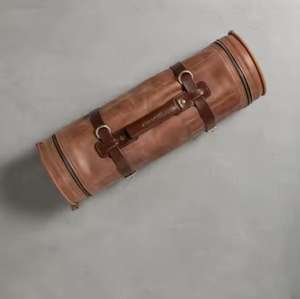 Top Grade Genuine Leather Sports <b>Bag</b> Premium Quality Bartenders <b>Carry</b>-<b>On</b> Zipper High Demand for All Purpose Travel Use Fashion - Product Image 2