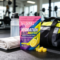SYC BIO Hydratatie Elektrolyten Gummies, Calcium Magnesium Kalium, Gym Fitness Herstel, 60 Stuks, OEM ODM Private Label