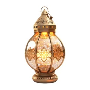 Lanterne décorative en métal pour le Ramadan, fabriquée avec des matériaux de qualité supérieure, pour les réunions de famille, les fêtes d'Iftar et les célébrations de l'Aïd. - Product Image 2