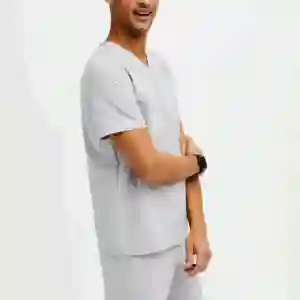 Uniformes médicaux unisexe à manches courtes pour femmes et hommes en coton unisexe personnalisé - Product Image 1
