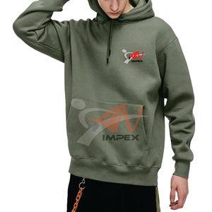 เสื้อฮู้ดดี้พิมพ์ลายโลโก้คุณภาพสูงสำหรับผู้ชาย ผ้าโพลีเอสเตอร์/คอตตอนผสม 220 กรัม ทรงปกติ ป้องกันขนร่วง เหมาะสำหรับฤดูหนาว - Product Image 1