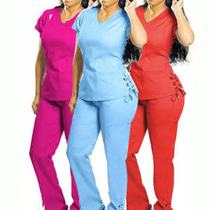 Logotipo personalizado Transpirable Enfermería Hospital Uniformes Enfermera Belleza Salón Dental Ropa DE TRABAJO Uniforme Médico Scrubs Set Para Mujeres - Product Image 3