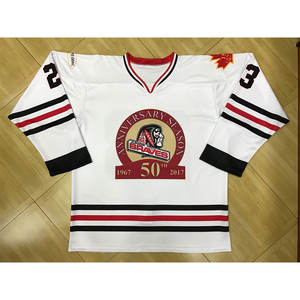 Maillots de hockey sur glace brodés en sergé avec appliques - Product Image 6