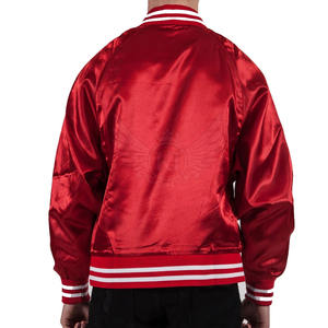 แจ็คเก็ตเลตเตอร์แมนผ้าซาตินสำหรับผู้ชาย คุณภาพสูง ราคาสุดคุ้ม ขายดีอันดับต้นๆ คอตั้ง บริการ OEM ระบายอากาศได้ดี สีสันปรับแต่งได้ - Product Image 4