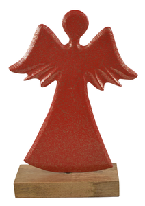 IHA IHA25050 Green Christmas Angel Aluminum <b>Ornamental</b> Luxury Handicraft Xmas Decorative Hanging Medium Size Antique <b>Brass</b> - Product Image 5