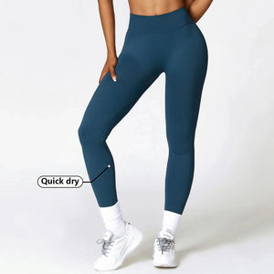 Leggings de Yoga de Color Sólido de Última Moda para Mujer, Ropa Deportiva de Gimnasio, Leggings de Yoga de Cintura Alta para Adultos - Product Image 3