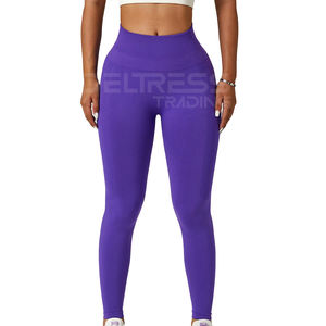 Nuevas mallas de gimnasio de cintura alta a cuadros Premium para mujer, pantalones deportivos de Yoga con realce, cierre de cintura elástica, transpirables, de secado rápido, a bajo precio - Product Image 4