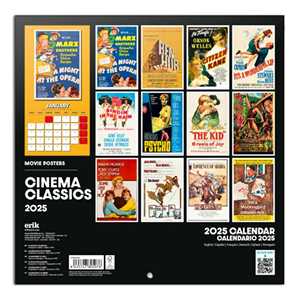Calendrier promotionnel Cinéma Classique 2025 avec affiches de films pour les cinémas et les passionnés de cinéma - Product Image 1