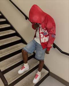 เสื้อฮู้ดผ้าฝ้าย100% วินเทจมีซิปตัวหนาโลโก้ออกแบบได้ตามต้องการซักได้ตามต้องการ - Product Image 3