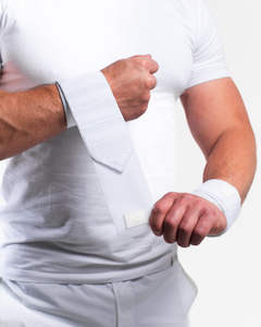 ผ้าพันมือสำหรับชกมวย ผ้าฝ้ายระบายอากาศได้ดี พิมพ์โลโก้ได้ตามต้องการ ผ้าพันข้อมือสำหรับ MMA ใช้สำหรับฝึกซ้อมคิกบ็อกซิ่งและศิลปะการต่อสู้ ป้องกันมือ - Product Image 5