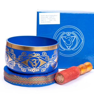 ชามสำหรับชาวพุทธอุปกรณ์สำหรับสวดมนต์ของชาวพุทธทิเบตพร้อมไม้ทำจากไม้ใช้ในการนั่งสมาธิชามเครื่องดนตรีบำบัดจากอินเดีย - Product Image 4