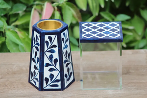 Ensemble de brûleur d'encens religieux OUD BAKHOOR ARABIA DUBAI avec incrustation de nacre, bois d'agar et bois de santal, avec plateau ovale et boîte - Product Image 5