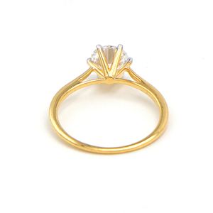 Anillo Solitario con Diamante Cultivado en Laboratorio, Oro Amarillo de 14K, Corte Redondo, Certificado IGI, para Mujer, DUA para Compradores Globales y Mercados de Exportación - Product Image 3