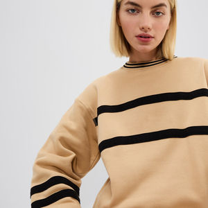 Sólido Oversized O-cuello Sudadera Hombro caído Mangas completas Logotipo personalizado Impresión Liso Teñido Todos los colores disponibles - Product Image 3