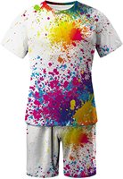 Conjunto de Verano Personalizado con Logotipo, Informal, para Hombre, 100% Algodón, Transpirable, de 2 Piezas, Camisa y Pantalones Cortos de Color Sólido para Adultos