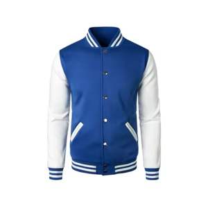Chaqueta Universitaria de Béisbol Personalizada para Hombre, Estilo Varsity, con Botones, Bolsillos, Letras Bordadas en Chenilla - Product Image 3