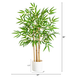 Árbol de bambú artificial para decoración del hogar de 30 pulgadas - Product Image 4