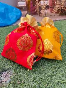 กระเป๋าถือผ้ากำมะหยี่สีพิเศษสำหรับงานแต่งงานฮาลดิมีห์อีดดิวาลีของขวัญกระเป๋าบรรจุภัณฑ์ - Product Image 2