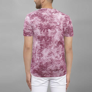 Metro-Camiseta de gimnasio para hombre, camisa de fitness de gran tamaño con logo personalizado, lisa, cuello redondo, algodón y poliéster anudado teñido, venta al por mayor - Product Image 5
