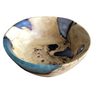 ชามเสิร์ฟไม้สไตล์โบราณทรงโค้งมนสำหรับบ้านโรงแรมเครื่องใช้บนโต๊ะอาหารอุปกรณ์ใช้ตกแต่งศูนย์ - Product Image 5