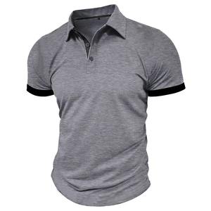 Printemps été hommes décontracté à manches courtes col montant Polo t-shirt hommes Sport Polo Slim Fit Polo hauts - Product Image 2