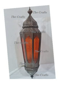 Lanterne suspendue de qualité supérieure, lanterne suspendue en métal et en verre faite à la main pour la décoration de la maison et des hôtels - Product Image 6