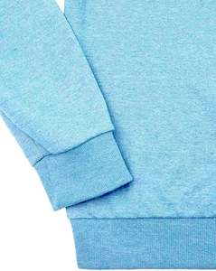 เสื้อสเวตเตอร์คอกลมคอกลมสำหรับบุรุษผ้าฝ้ายโพลีเอสเตอร์แบบสวมหัวสีล้วนสำหรับบุรุษ - Product Image 4