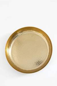 Plateau de service décoratif en laiton avec un aspect antique, parfait pour les mariages, les fonctions religieuses et les accessoires de cuisine festifs - Product Image 4