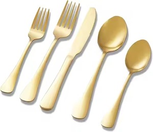 Elegante Juego de Cubiertos para Cocina, Hogar, Hotel, Restaurante, Color Plateado, Diseño Moderno, Cubiertos de Latón, Cuchara, Tenedor, Cuchillos - Product Image 5