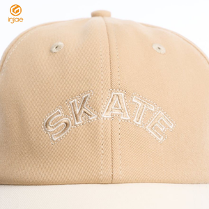 OEM ODM Chapeaux de baseball 6 panneaux personnalisés non structurés avec broderie 2D lettre vintage Clip métallique en coton/polyester à bord incurvé pour hommes - Product Image 3