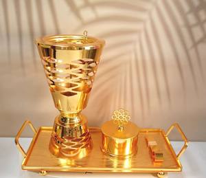 Incensario hueco Arabia Saudita Oriente Medio árabe incensario galvanoplastia hierro Metal artesanía horno de aromaterapia transfronterizo - Product Image 4