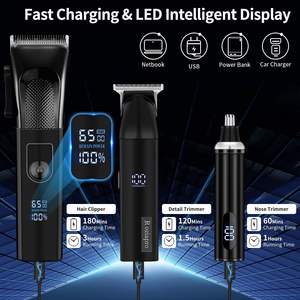Tondeuse de Précision Professionnelle Rechargeable pour Hommes, Tondeuse Électrique Nez et Barbe à Coupe Rapprochée avec Alimentation USB - Product Image 3