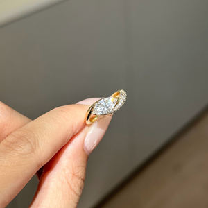 Premium al por mayor 10K blanco amarillo oro rosa moissanita anillos de boda de lujo corte brillante E Color 1,3 quilates VVS2 OEM fábrica - Product Image 5