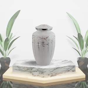 Urne funéraire en aluminium artisanale pour animaux de compagnie et cendres humaines urne commémorative pour adultes et animaux de compagnie urne funéraire de qualité supérieure. - Product Image 1