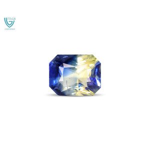 Saphir naturel bicolore de 3,04 carats (Pitambari) taille ovale, bleu créé en laboratoire, traité thermiquement pour accessoires de joaillerie - Product Image 1