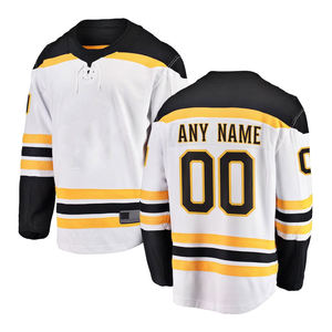 Logo de sublimation personnalisé Maillot de hockey sur glace doré Concevez votre propre maillot avec broderie Techniques d'impression Nom de l'équipe OEM - Product Image 4