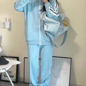 Chaqueta Deportiva Informal Transpirable de Alta Calidad con Estampado y Logotipo Sólido, Cinta Lateral Deportiva, Pantalones Deportivos de Moda Otoñal - Product Image 4