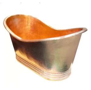 Top Selling Double <b>Slipper</b> Clawfoot Design Handcrafted Copper Bath Tub at Cheap Affordable Price Bath Tub Soaking Pit in Patina - Product Image 5