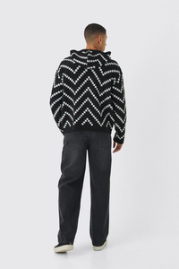 Vente en gros de pull en tricot surdimensionné à motif personnalisé par le fabricant sweat à capuche en tricot 100% coton personnalisé sweats à capuche pour hommes et sweat-shirts - Product Image 2