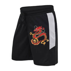 Shorts de plage en polyester pour hommes, shorts de course, shorts de bain pour hommes, avec logo personnalisé brodé et étiquette imprimée, vente en gros - Product Image 2