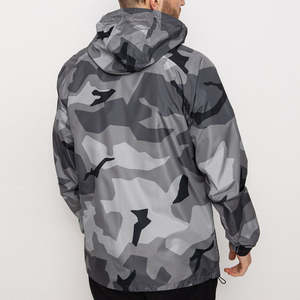 แจ็กเก็ตกันลมมีฮู้ดกันน้ำกันลมสำหรับผู้ชายน้ำหนักเบาสวมใส่ทุกวันคอตั้งทรงหลวมใส่ได้ด้านหน้า - Product Image 2