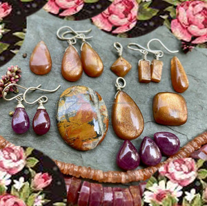 Bijoux faits à la main à la mode Labradorite 12mm coupe ronde collier lunette ensemble en laiton goutte à facettes balancent boucle d'oreille collier ensemble pour elle - Product Image 3