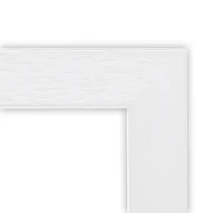 กรอบรูปไม้ตกแต่งสีขาว ขนาด 60 x 90 ซม. ลายไม้ไผ่และผ้าแคนวาส รูปทรงสี่เหลี่ยม พร้อมกระจก สำหรับใส่รูปถ่ายขนาด A4 แบบแขวน - Product Image 6