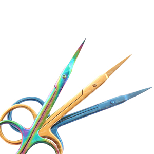 Tijeras Profesionales de Acero Inoxidable para Uñas, Diseño Curvo para Adultos, Puntas Afiladas, Diseño Simple, Orificio Cuadrado, Duraderas y de Alta Calidad - Product Image 2